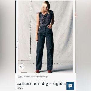 Gorgeous pair of Imogene & Willie Catherine indigo rigid nep- size 27